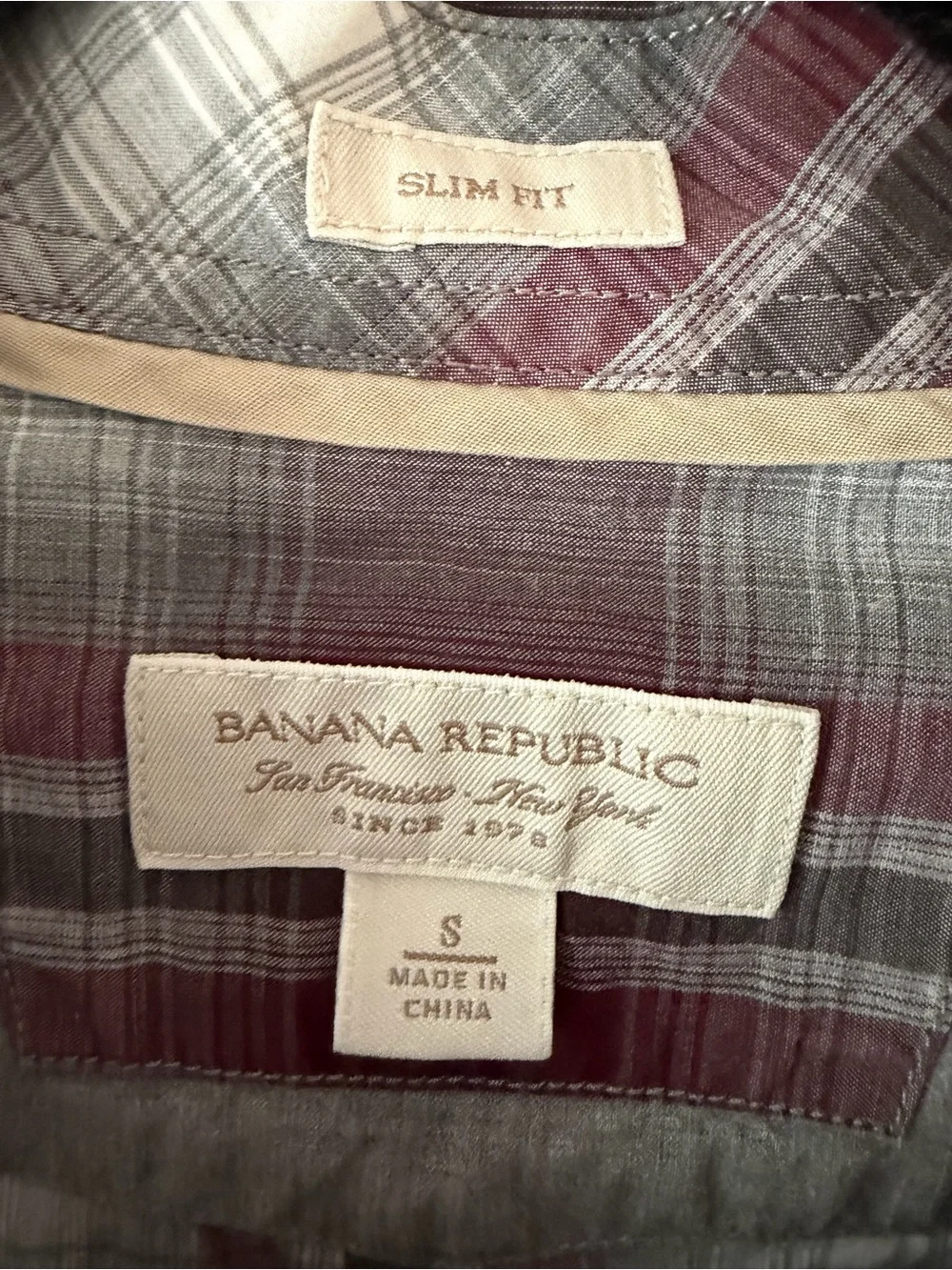 Banana Republic Men's Plaid Western-style Button-Down Shirt
